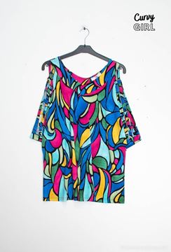 Picture of CURVY GIRL COLD SHOULDER TOP
